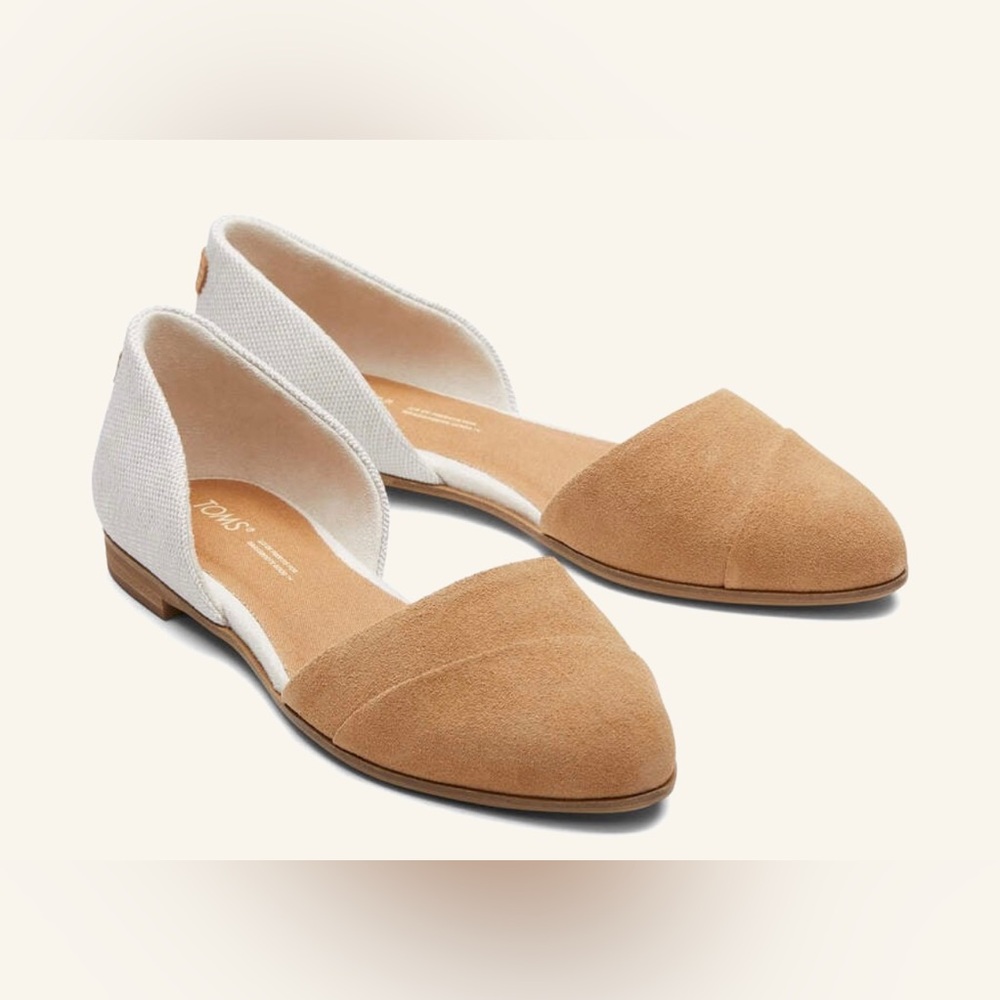 Toms Jutti D’Orsay Tan Suede Leather Flat